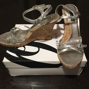 Silver wedge Sandals